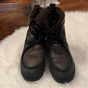 Canterbury New Zealand Men Brown Sheepskin Wool Lined Boot Size EU 42 pre-owned